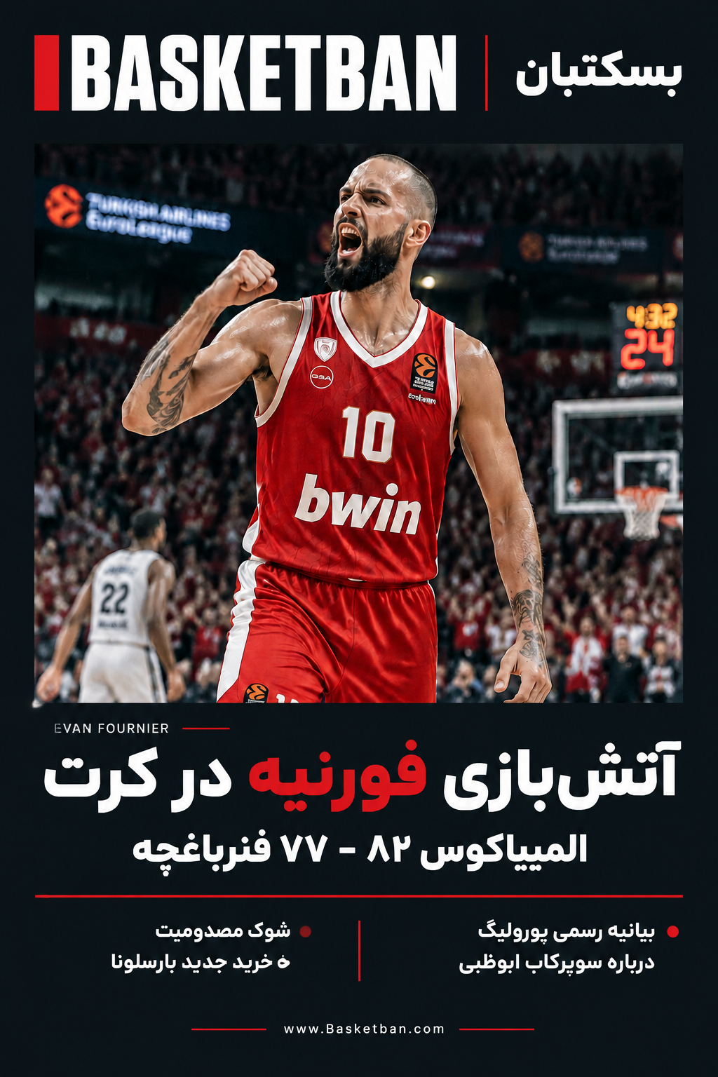 آتشبازی ایوان فورنیه در الکلاسیکوی پیشفصل، بیانیه رسمی یورولیگ درباره سوپرکاپ ابوظبی و مصدومیت خرید جدید بارسلونا yn98vu9xy90s8 1arb4etqihk04 ezlqq1xaqkeawldg21 tsw
